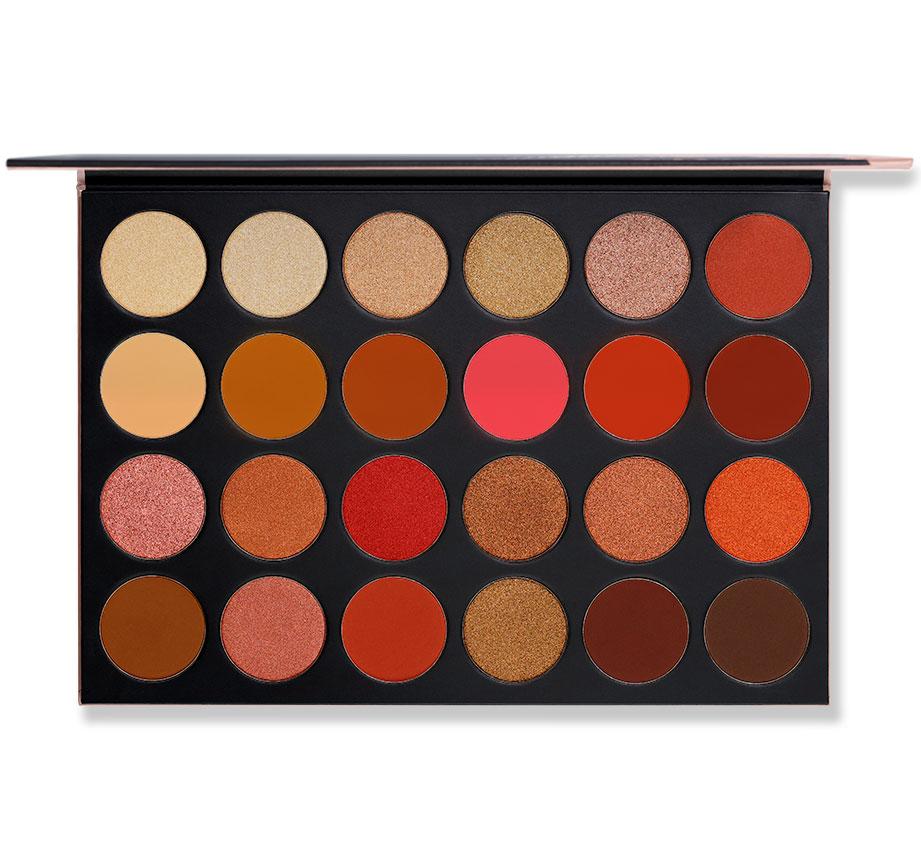 red and orange eyeshadow palette